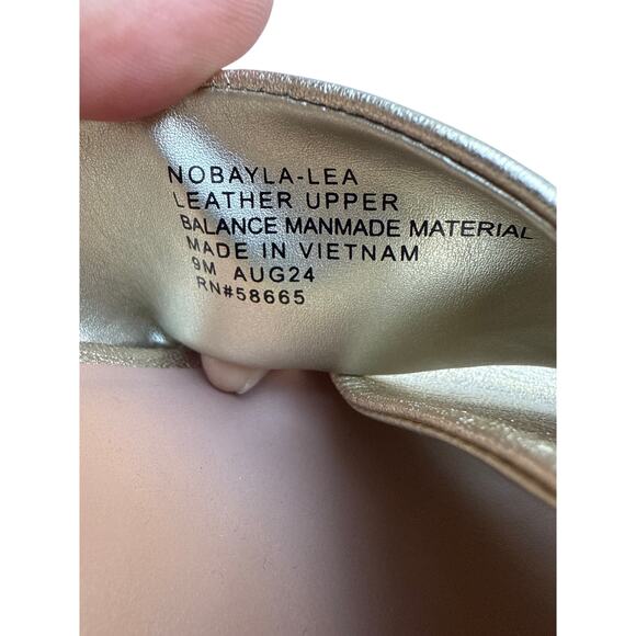 Nordstrom Bayla Sandal Slip-on Mule in Gold Size 9 - Picture 7 of 7